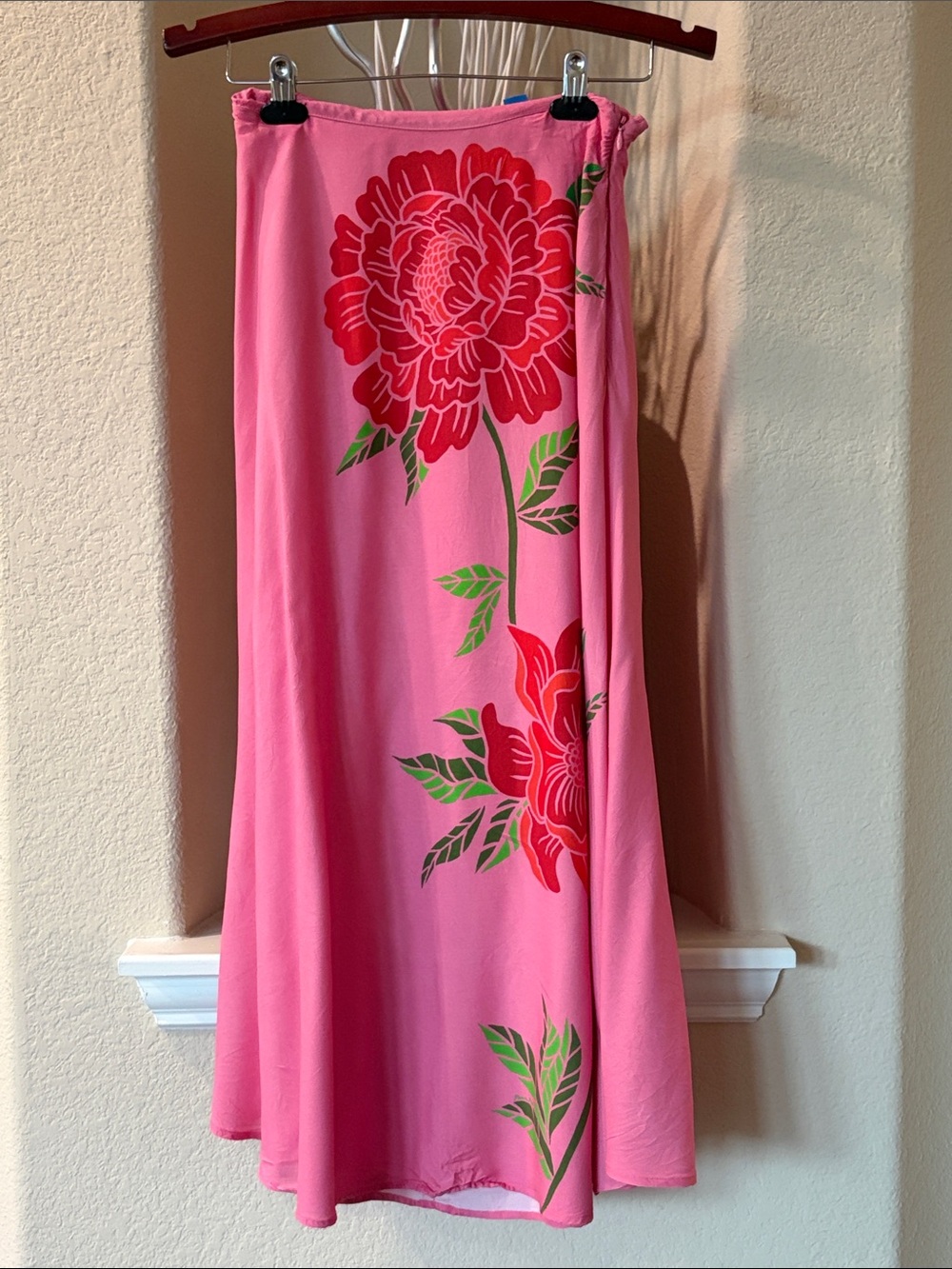 Farm Rio Rose Motif Maxi Skirt Size L - Picture 2 of 9